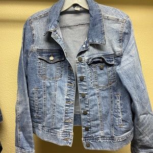 Light wash jean jacket, denim jacket